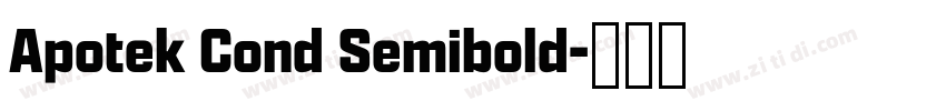 Apotek Cond Semibold字体转换